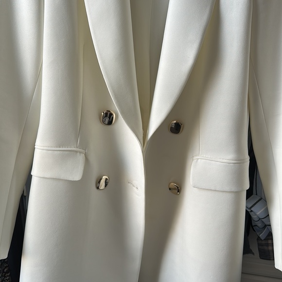 Zara White Long Blazer - Picture 4 of 8